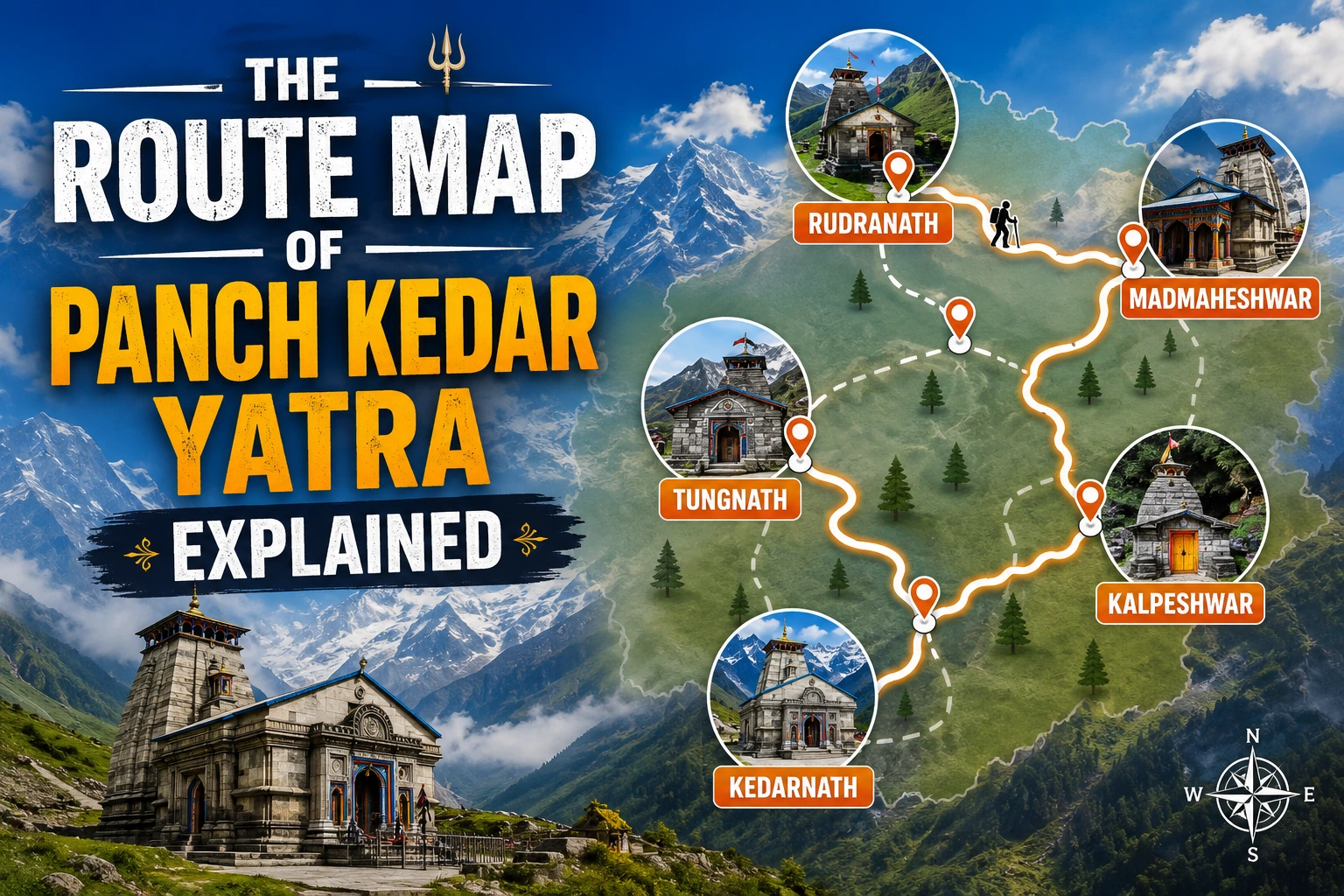 The Route Map of Panch Kedar Yatra Explained